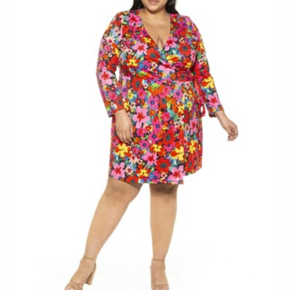 Alexia Admor Amelia wrap dress 1X NWT